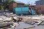 Casa de Leandro Machado, morador da Ilha Mauá, em Porto Alegre, desabou e foi levada pela cheia<!-- NICAID(15572198) -->