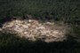 Área de garimpo ilegal na Terra Indígena Ianomâmi, em Roraima, nas proximidades da margem do Rio Uraricoera<!-- NICAID(15066280) -->