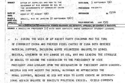 Brizola é citado em relatório sobre a morte de John F. Kennedy<!-- NICAID(15998681) -->