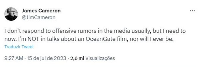 @jimcameron Twitter / Reprodução