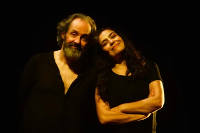 Daniel Dantas e Letícia Sabatella no espetáculo “Ilíada” de Homero.<!-- NICAID(15497201) -->