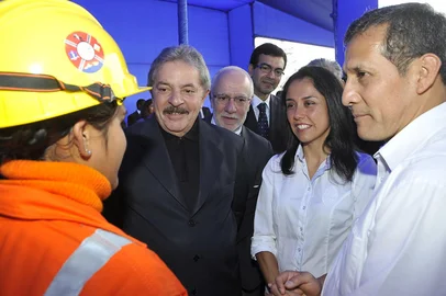 Lula, Nadine e Ollanta Humala em 2013<!-- NICAID(16018936) -->