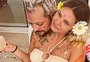 Eduardo Sterblitch e Louise D'Tuani revelam nome do primeiro filho em chá de bebê
