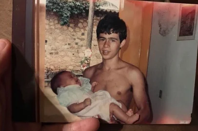 Nanda Costa e o pai