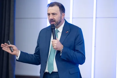Erasmo Carlos Battistella, presidente da Be8, na reunião-almoço da CIC de Caxias do Sul - 14/07/2025<!-- NICAID(16080250) -->