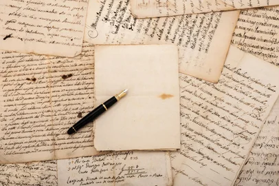 Cartas; caneta-tinteiro. Foto:  Scisetti Alfio / stock.adobe.comIndexador: Scisetti AlfioFonte: 66615315Fotógrafo: Letters and fountain pen<!-- NICAID(15386670) -->