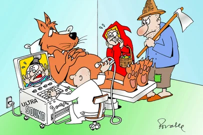 Exposição Sintomas do Humor, com o cartunista e médico Ronaldo Cunha Dias, na Casa da Memória Unimed Federação/RS<!-- NICAID(15393769) -->