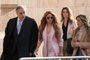 Colombian singer Shakira (2nd-L) arrives with her lawyer Pau Molins (L) at the High Court of Justice of Catalonia for her trial on tax fraud, in Barcelona on November 20, 2023. Colombian superstar Shakira goes on trial in Barcelona today in a tax fraud case, with Spanish prosecutors seeking a jail term of over eight years for the Grammy-winning singer. They accuse the 46-year-old of defrauding the Spanish state of 14.5 million euros ($15.7 million) on income earned between 2012 and 2014, charges denied by the singer who says she only moved to Spain full time in 2015. (Photo by Pau BARRENA / AFP)Editoria: CLJLocal: BarcelonaIndexador: PAU BARRENASecao: musicFonte: AFPFotógrafo: STR<!-- NICAID(15602759) -->