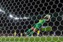 Brazil's goalkeeper #12 Leticia makes a save during the Australia and New Zealand 2023 Women's World Cup Group F football match between France and Brazil at Brisbane Stadium in Brisbane on July 29, 2023. (Photo by FRANCK FIFE / AFP)<!-- NICAID(15495403) -->