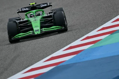 Gabriel Bortoleto em ação no Bahrein.
