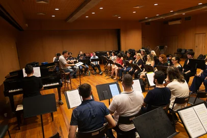 Coro Lírico da Companhia de Ópera do Rio Grande do Sul (Cors).Ensaio para a ópera Turandot, que marcará a estreia do grupo.<!-- NICAID(15985765) -->
