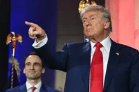US President Donald Trump gestures after signing an executive order on artificial intelligence at the "Winning the AI Race" AI Summit at the Andrew W. Mellon Auditorium in Washington, DC, on July 23, 2025. (Photo by ANDREW CABALLERO-REYNOLDS / AFP)Editoria: FINLocal: WashingtonIndexador: ANDREW CABALLERO-REYNOLDSSecao: lawsFonte: AFPFotógrafo: STF<!-- NICAID(16086673) -->