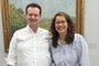 Secretário Estadual de Governo e Relações Institucionais de São Paulo, Gilberto Kassab (PSD), e deputada federal e pré-candidata a prefeita de Caxias do Sul, Denise Pessôa (PT), em encontro em São Paulo.<!-- NICAID(15736713) -->