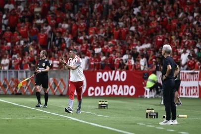 PORTO ALEGRE, RS , BRASIL, 25-01-2026: Internacional x Grêmio, clássico GRE-NAL número 449, válido pela quinta rodada do Gauchão 2026, realizado no estádio Beira-Rio. Foto: Bruno Todeschini/Agência RBSIndexador: Bruno Todeschini<!-- NICAID(16211417) -->