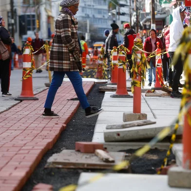 Porto Alegre, RS, Brasil, 12/06/2023 - Obras de revitalização do quadrilátero do centro histórico completam um ano. Na foto, Voluntários da Pátria - Foto: Jonathan Heckler/Agência RBS<!-- NICAID(15453762) -->