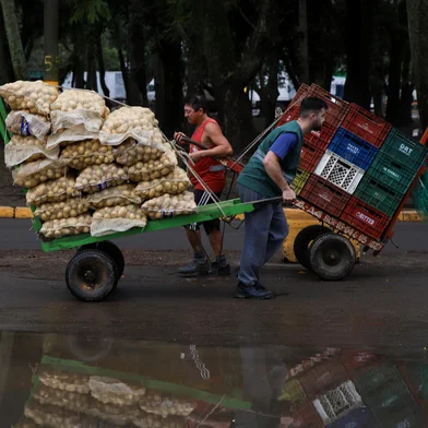 PORTO ALEGRE, RS, BRASIL - 17.06.2024: Ceasa reabre após 40 dias fechada devido à enchente. Fotos: Duda Fortes / Agencia RBS<!-- NICAID(15791085) -->