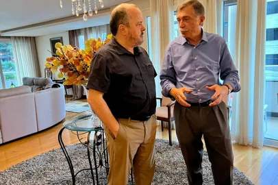 Ex-vice-prefeito Ricardo Fabris e prefeito Adiló Didomenico.<!-- NICAID(15378747) -->