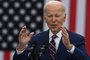 US President Joe Biden delivers remarks at Wolfspeed, a semiconductor manufacturer, in Durham, North Carolina, on March 28, 2023. (Photo by Jim WATSON / AFP)Editoria: POLLocal: DurhamIndexador: JIM WATSONSecao: semiconductors and active componFonte: AFPFotógrafo: STF<!-- NICAID(15387762) -->