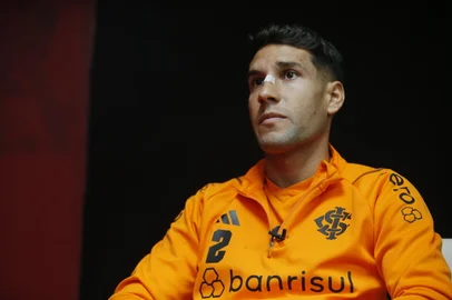 15.09.2023 - PORTO ALEGRE, RS - Entrevistar Hugo Mallo, lateral do Inter. FOTO: LAURO ALVES, AGÊNCIA RBS<!-- NICAID(15541848) -->