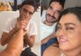 Preta Gil ganha massagem e beijo no pé de Caio Blat