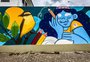 Projeto pinta grafites em muros de escolas atingidas pela enchente