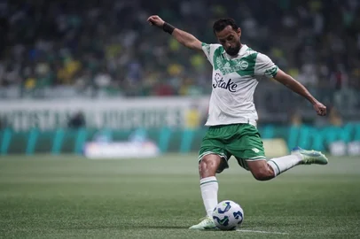 Palmeiras x Juventude, pela 12ª rodada do Brasileirão 2025 no Allianz Parque. Na foto, meia Nenê.<!-- NICAID(16144323) -->