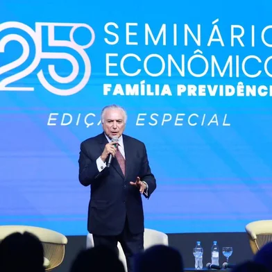 Ex-presidente Michel Temer em Porto Alegre para participar do 25º Seminário Econômico Família Previdência.<!-- NICAID(15607073) -->