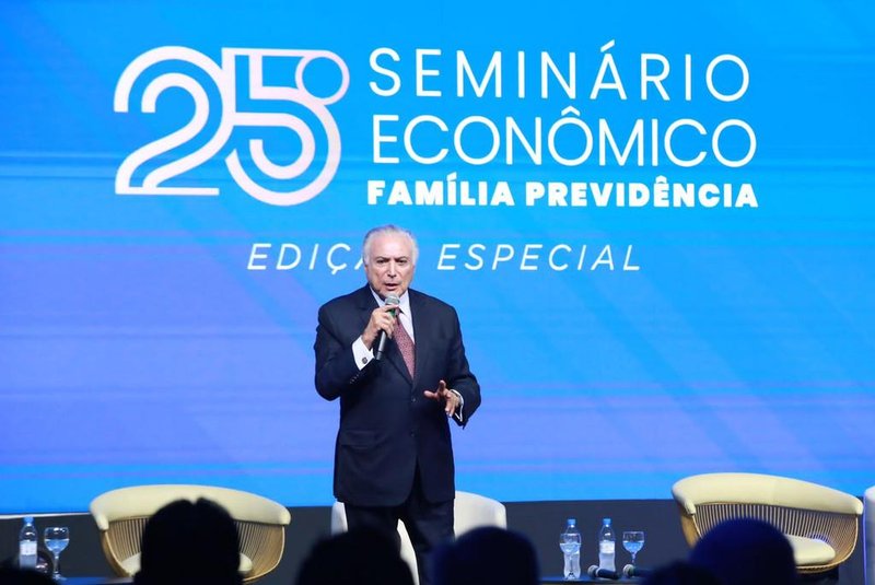 Ex-presidente Michel Temer em Porto Alegre para participar do 25º Seminário Econômico Família Previdência.<!-- NICAID(15607073) -->