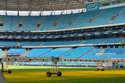 Gramado da Arena do Grêmio receberá mais investimento. Foto: Jocimar Farina/Agência RBS<!-- NICAID(16093929) -->