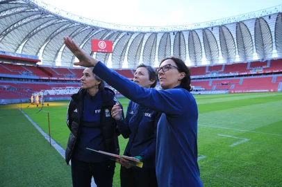 PORTO ALEGRE,RS,BRASIL.2025,05,1.Menbros da FIFA realiza visita ténica no Beira Rio.(RONALDO BERNARDI/AGENCIA RBS).<!-- NICAID(16034836) -->
