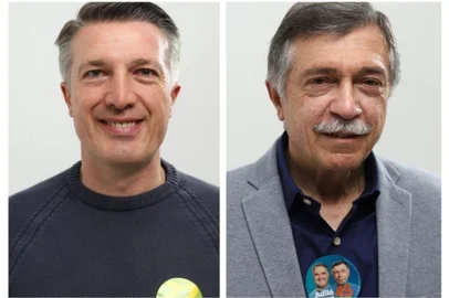 CAXIAS DO SUL, RS, BRASIL, 06/10/2024. Montagem de fotos de candidatos a prefeito de Caxias do Sul, Maurício Scalco e Adiló Didomenico.(Bruno Todeschini/ Agencia RBS)<!-- NICAID(15884223) -->