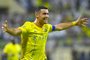 Nassr's Portuguese forward #07 Cristiano Ronaldo celebrates after scoring during the Saudi Pro League football match between Al-Nassr and Al-Fateh at the Prince Abdullah Bin Jalawi Stadium in al-Hasa, on August 25, 2023. (Photo by Ali Al-HAJI / AFP)Editoria: SPOLocal: Al-HasaIndexador: ALI AL-HAJISecao: soccerFonte: AFPFotógrafo: STR<!-- NICAID(15521172) -->