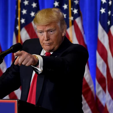 Donald Trump Holds Meetings At Trump TowerNEW YORK, NY - JANUARY 11: President-elect Donald Trump speaks at a news cenference at Trump Tower on January 11, 2017 in New York City. This is Trump's first official news conference since the November elections. Spencer Platt/Getty Images/AFP SPENCER PLATT / GETTY IMAGES NORTH AMERICA / AFPEditoria: POLLocal: New YorkIndexador: TIMOTHY A. CLARYSecao: politics (general)Fonte: AFPFotógrafo: STF<!-- NICAID(12670591) -->