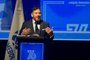 Conmebol's president, Paraguayan Alejandro Dominguez, speaks during Conmebol's 76th Ordinary Congress, on March 31, 2023 in Luque, Paraguay. (Photo by NORBERTO DUARTE / AFP)Editoria: SPOLocal: LuqueIndexador: NORBERTO DUARTESecao: soccerFonte: AFPFotógrafo: STR<!-- NICAID(15559379) -->