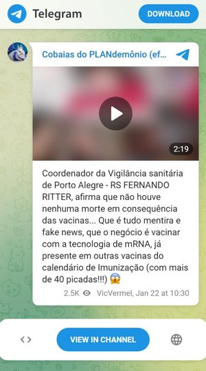 Telegram / Reprodução