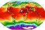 Projeção do calor sobre a Terra no dia 27 de julho de 2023<!-- NICAID(15493536) -->