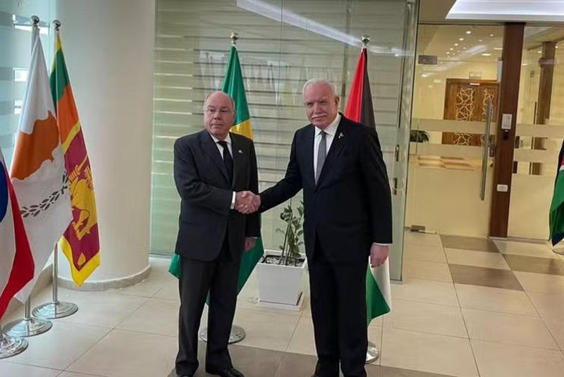 Ministro das Relações Exteriores visita Palestina em meio à crise diplomática entre Brasil e Israel<!-- NICAID(15707736) -->