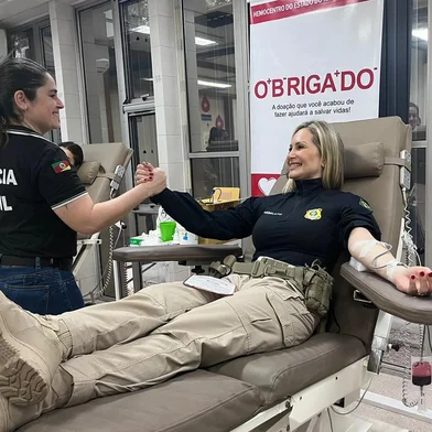 PRF e órgãos públicos fazem mutirão de doação de sangue em Porto Alegre<!-- NICAID(15853349) -->