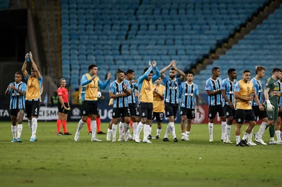 13.04.25, Porto Alegre, RS, Brasil: Sudamericana Grêmio x Godoy Cruz: Fotos: Duda Fortes/Agencia RBSIndexador: Andre Avila<!-- NICAID(16036399) -->