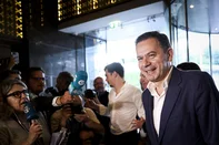 Democratic Alliance (AD) party leader and prime minister of Portugal, Luis Montenegro, arrives for the election night in Lisbon on May 18, 2025. Voters in Portugal went to the polls today for the country's third general election in three years, with Prime Minister Luis Montenegro tipped to win, but without an overall majority. (Photo by FILIPE AMORIM / AFP)Editoria: POLLocal: LisbonIndexador: FILIPE AMORIMSecao: electionFonte: AFPFotógrafo: STR<!-- NICAID(16040390) -->