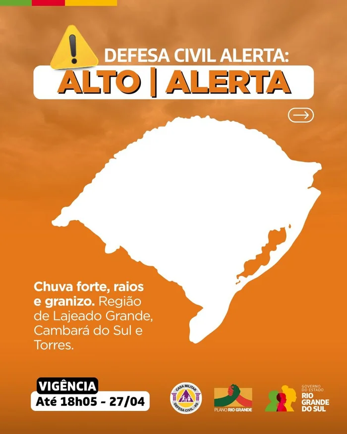 Divulgação / Defesa Civil RS