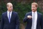 Britain's Prince William, Duke of Cambridge (L) and Britain's Prince Harry, Duke of Sussex chat ahead ofthe unveiling of a statue of their mother, Princess Diana at The Sunken Garden in Kensington Palace, London on July 1, 2021, which would have been her 60th birthday. - Princes William and Harry set aside their differences on Thursday to unveil a new statue of their mother, Princess Diana, on what would have been her 60th birthday. (Photo by Yui Mok / POOL / AFP)<!-- NICAID(14822984) -->