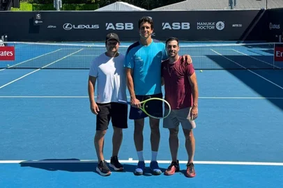 Daniel Melo, Marcelo Melo e Fernando Romboli, tênis