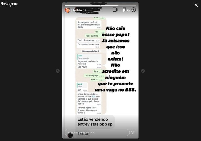 @jbboninho / Instagram, Reprodução @jbboninho / Instagram, Reprodução
