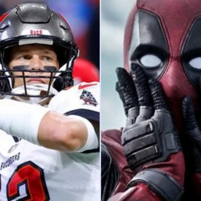Tom Brady e Deadpool<!-- NICAID(16097465) -->