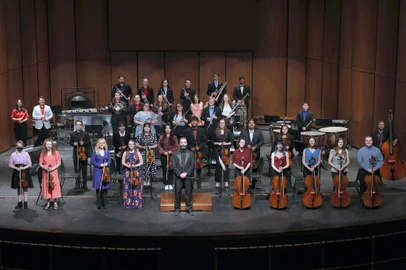 Angelo State Symphony Orchestra, do Texas, nos Estados Unidos. Orquestra é regida pelo caxiense Fagner Magrinelli.<!-- NICAID(15128227) -->