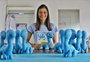 Projeto distribui dinossauros de feltro para crianças com câncer 