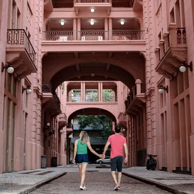 Turismo em Porto Alegre. Na imagem, passeio da Siga Turismo de city tour pelo Centro Histórico.<!-- NICAID(14812964) -->