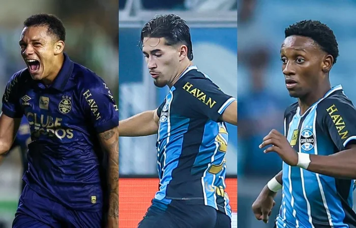 Montagem fotos Lucas Uebel / Grêmio