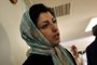 (FILES) Picture dated June 25, 2007 shows Iranian opposition human rights activist, Narges Mohammadi, at the Defenders of Human Rights Center in Tehran. The Nobel Peace Prize was on October 6, 2023 awarded to imprisoned Iranian women's rights campaigner Narges Mohammadi. Mohammadi was honoured "for her fight against the oppression of women in Iran and her fight to promote human rights and freedom for all," said Berit Reiss-Andersen, the head of the Norwegian Nobel Committee in Oslo. (Photo by BEHROUZ MEHRI / AFP)<!-- NICAID(15561950) -->
